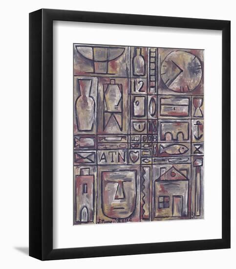 Composicion - Cuadro-Joaquin Torres-Garcia-Framed Art Print