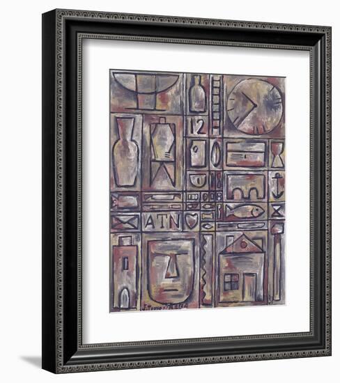 Composicion - Cuadro-Joaquin Torres-Garcia-Framed Art Print