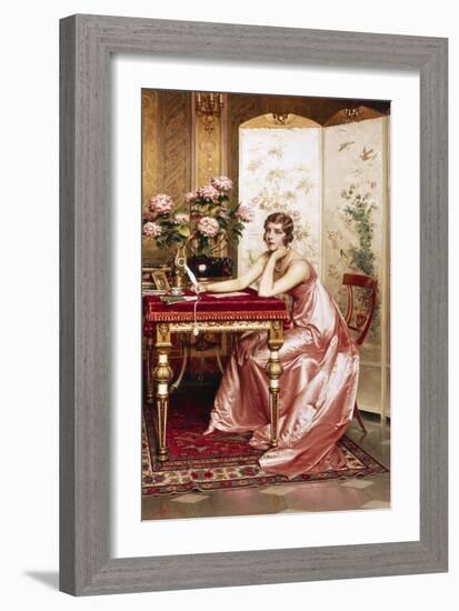 Composing a Letter-Joseph Frederic Soulacroix-Framed Giclee Print