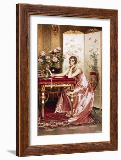 Composing a Letter-Joseph Frederic Soulacroix-Framed Giclee Print