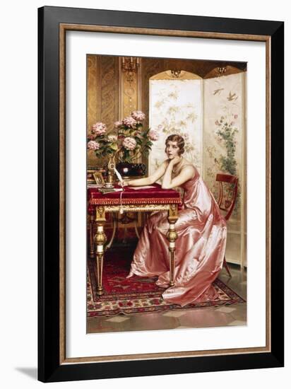 Composing a Letter-Joseph Frederic Soulacroix-Framed Giclee Print