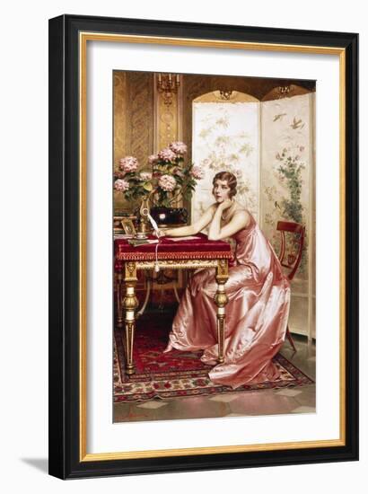 Composing a Letter-Joseph Frederic Soulacroix-Framed Giclee Print