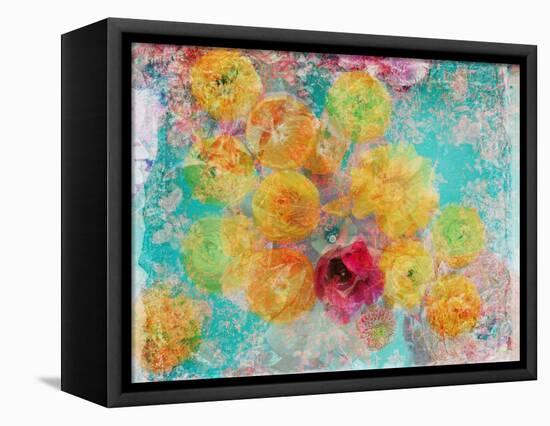 Composing of Blossoms and Slices of Orange, Abstract-Alaya Gadeh-Framed Premier Image Canvas