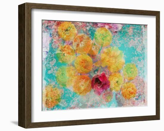 Composing of Blossoms and Slices of Orange, Abstract-Alaya Gadeh-Framed Photographic Print