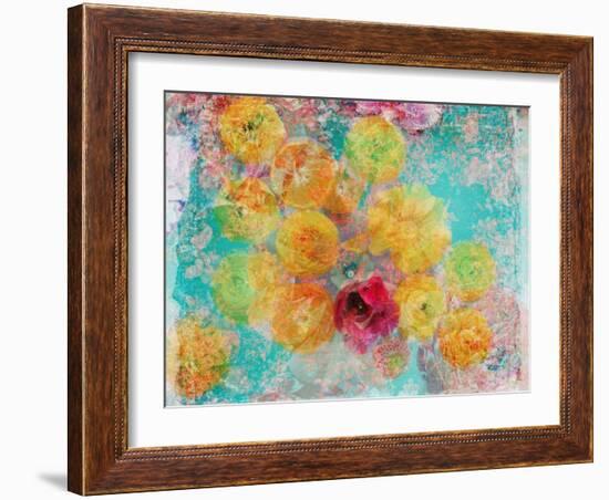 Composing of Blossoms and Slices of Orange, Abstract-Alaya Gadeh-Framed Photographic Print