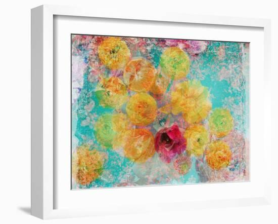 Composing of Blossoms and Slices of Orange, Abstract-Alaya Gadeh-Framed Photographic Print