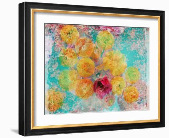 Composing of Blossoms and Slices of Orange, Abstract-Alaya Gadeh-Framed Photographic Print