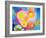 Composing of Blossoms and Slices of Orange Infront of Painted Heart-Alaya Gadeh-Framed Photographic Print