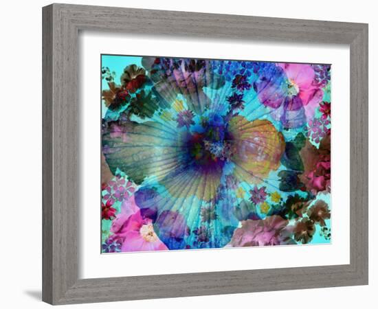 Composing of Coloured Flowers-Alaya Gadeh-Framed Photographic Print