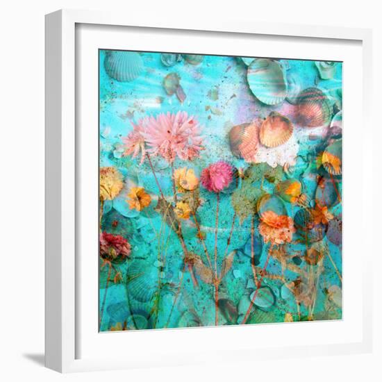 Composing of Flowers and Mussels-Alaya Gadeh-Framed Photographic Print