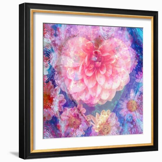 Composing of Flowers, Lines and Heart-Alaya Gadeh-Framed Photographic Print