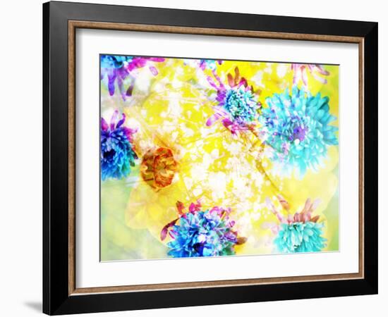 Composing with Coloured Blossoms and Stems-Alaya Gadeh-Framed Photographic Print