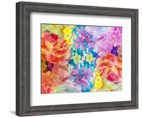Composing with Coloured Blossoms-Alaya Gadeh-Framed Photographic Print