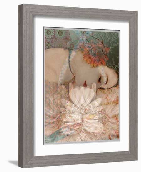 Composing, Woman, Flowers, Asleep-Alaya Gadeh-Framed Photographic Print