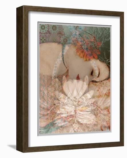 Composing, Woman, Flowers, Asleep-Alaya Gadeh-Framed Photographic Print