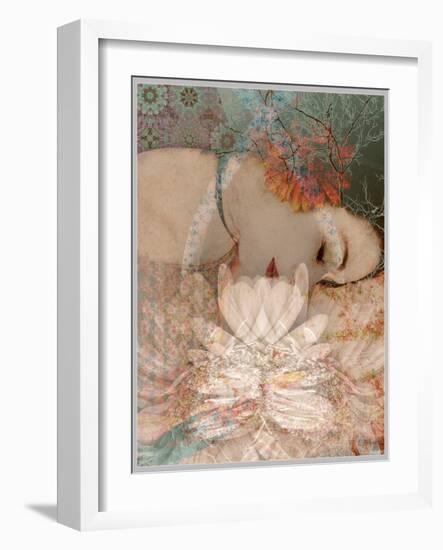 Composing, Woman, Flowers, Asleep-Alaya Gadeh-Framed Photographic Print