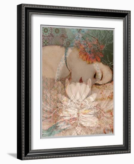 Composing, Woman, Flowers, Asleep-Alaya Gadeh-Framed Photographic Print