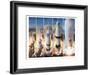 Composite 5 Frame Shot of Gantry Retracting While Saturn V Boosters Lift Off to Carry Apollo 11-Ralph Morse-Framed Photographic Print