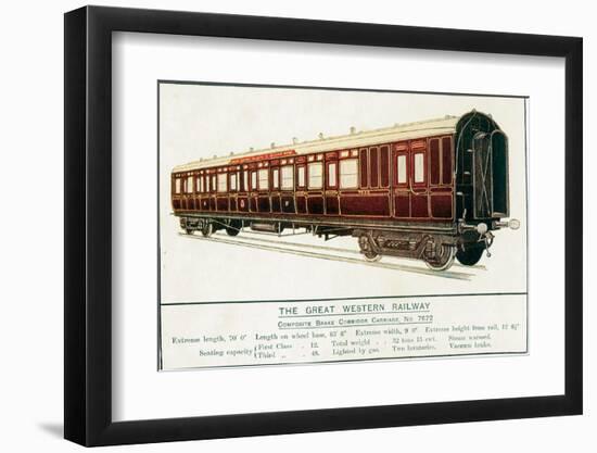 Composite Brake Corridor Carriage No. 7672, Great Western Railway-null-Framed Art Print