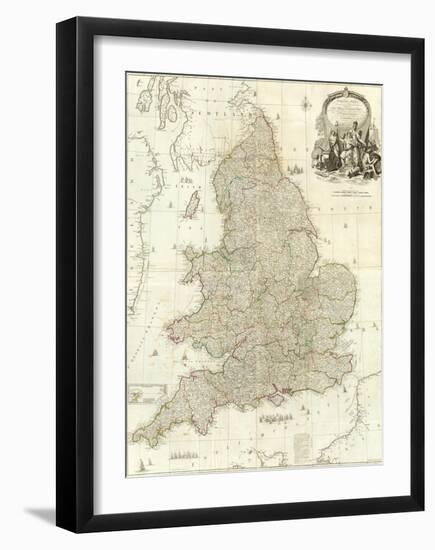 Composite: England, Wales, c.1790-John Rocque-Framed Art Print