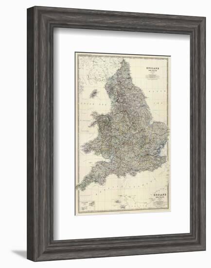 Composite: England, Wales, c.1861-Alexander Keith Johnston-Framed Art Print