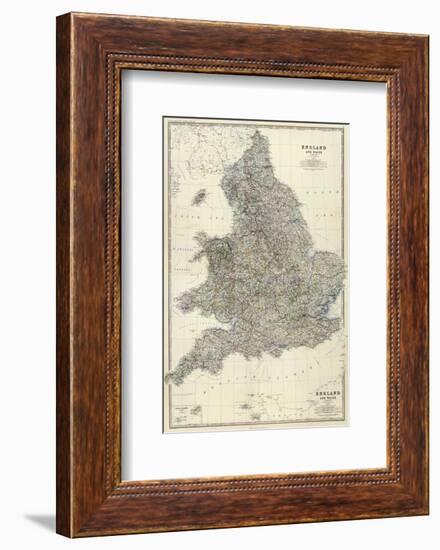 Composite: England, Wales, c.1861-Alexander Keith Johnston-Framed Art Print