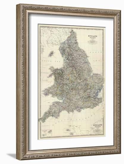 Composite: England, Wales, c.1861-Alexander Keith Johnston-Framed Art Print