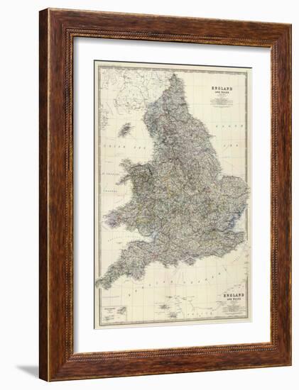 Composite: England, Wales, c.1861-Alexander Keith Johnston-Framed Art Print