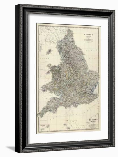 Composite: England, Wales, c.1861-Alexander Keith Johnston-Framed Art Print