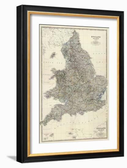 Composite: England, Wales, c.1861-Alexander Keith Johnston-Framed Art Print