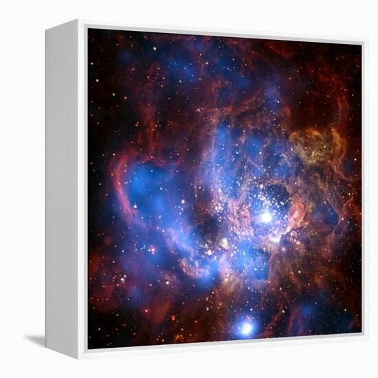 Composite Image from Chandra and Hubble Data, Divided Neighborhood of Some 200 Hot, Young Stars-null-Framed Premier Image Canvas