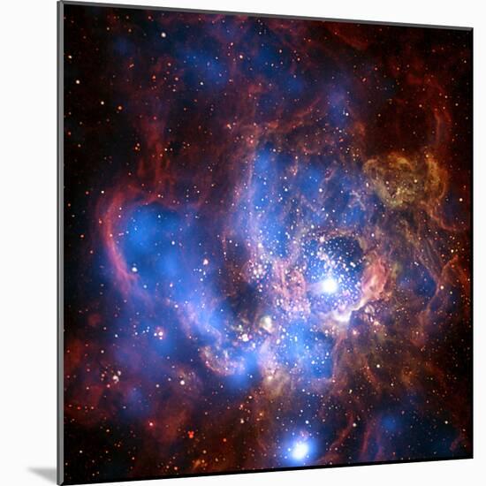 Composite Image from Chandra and Hubble Data, Divided Neighborhood of Some 200 Hot, Young Stars-null-Mounted Photographic Print