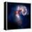 Composite Image of Antennae Galaxies - Interstellar Gas with Elements from Supernova Explosions-null-Framed Premier Image Canvas