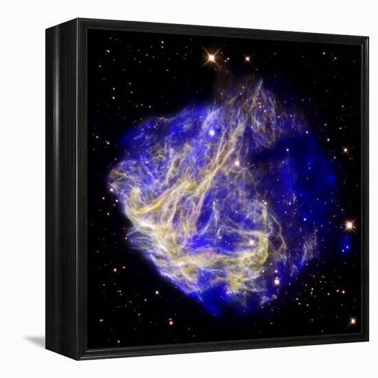 Composite Image of Data from Chandra and Hubble, Depicts Scene of a Supernova Explosion's Aftermath-null-Framed Premier Image Canvas