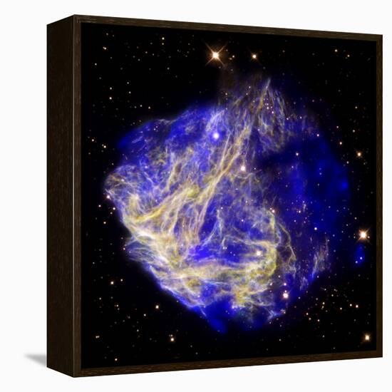 Composite Image of Data from Chandra and Hubble, Depicts Scene of a Supernova Explosion's Aftermath-null-Framed Premier Image Canvas