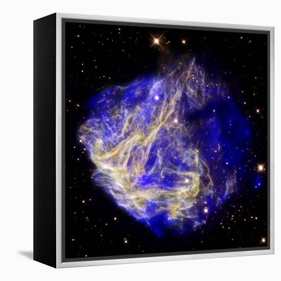 Composite Image of Data from Chandra and Hubble, Depicts Scene of a Supernova Explosion's Aftermath-null-Framed Premier Image Canvas