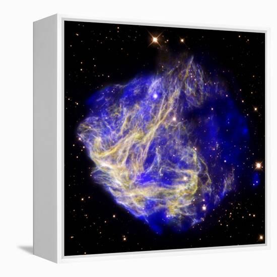 Composite Image of Data from Chandra and Hubble, Depicts Scene of a Supernova Explosion's Aftermath-null-Framed Premier Image Canvas