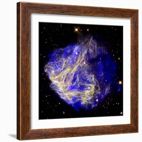 Composite Image of Data from Chandra and Hubble, Depicts Scene of a Supernova Explosion's Aftermath-null-Framed Premium Photographic Print