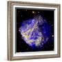 Composite Image of Data from Chandra and Hubble, Depicts Scene of a Supernova Explosion's Aftermath-null-Framed Photographic Print