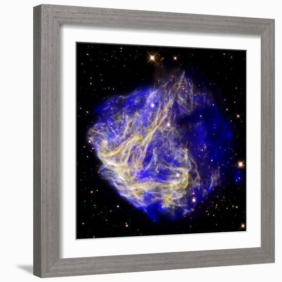 Composite Image of Data from Chandra and Hubble, Depicts Scene of a Supernova Explosion's Aftermath-null-Framed Photographic Print