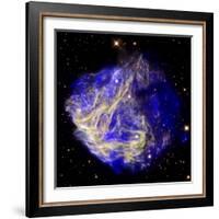 Composite Image of Data from Chandra and Hubble, Depicts Scene of a Supernova Explosion's Aftermath-null-Framed Photographic Print