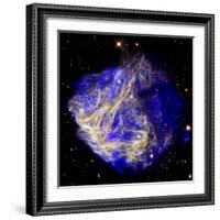 Composite Image of Data from Chandra and Hubble, Depicts Scene of a Supernova Explosion's Aftermath-null-Framed Photographic Print