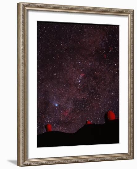 Composite Image of Halley's Comet & Mauna Kea-Magrath Photography-Framed Photographic Print