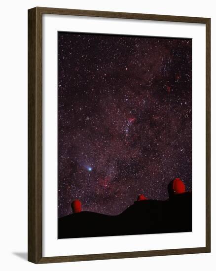 Composite Image of Halley's Comet & Mauna Kea-Magrath Photography-Framed Photographic Print