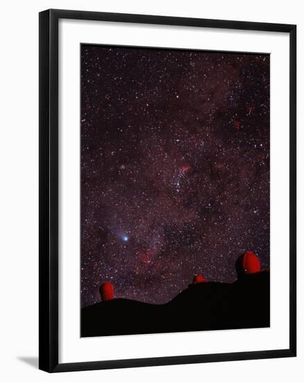 Composite Image of Halley's Comet & Mauna Kea-Magrath Photography-Framed Photographic Print