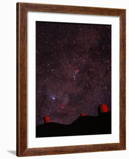 Composite Image of Halley's Comet & Mauna Kea-Magrath Photography-Framed Photographic Print