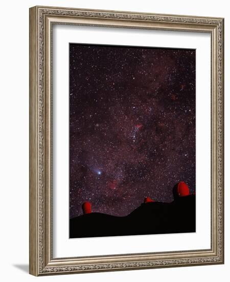 Composite Image of Halley's Comet & Mauna Kea-Magrath Photography-Framed Photographic Print