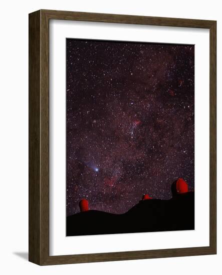 Composite Image of Halley's Comet & Mauna Kea-Magrath Photography-Framed Photographic Print