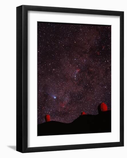 Composite Image of Halley's Comet & Mauna Kea-Magrath Photography-Framed Photographic Print