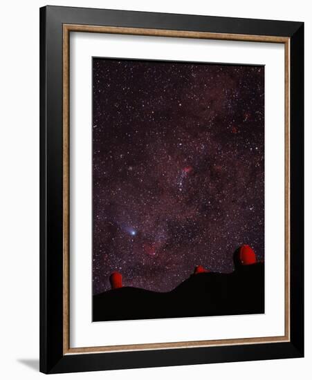 Composite Image of Halley's Comet & Mauna Kea-Magrath Photography-Framed Photographic Print